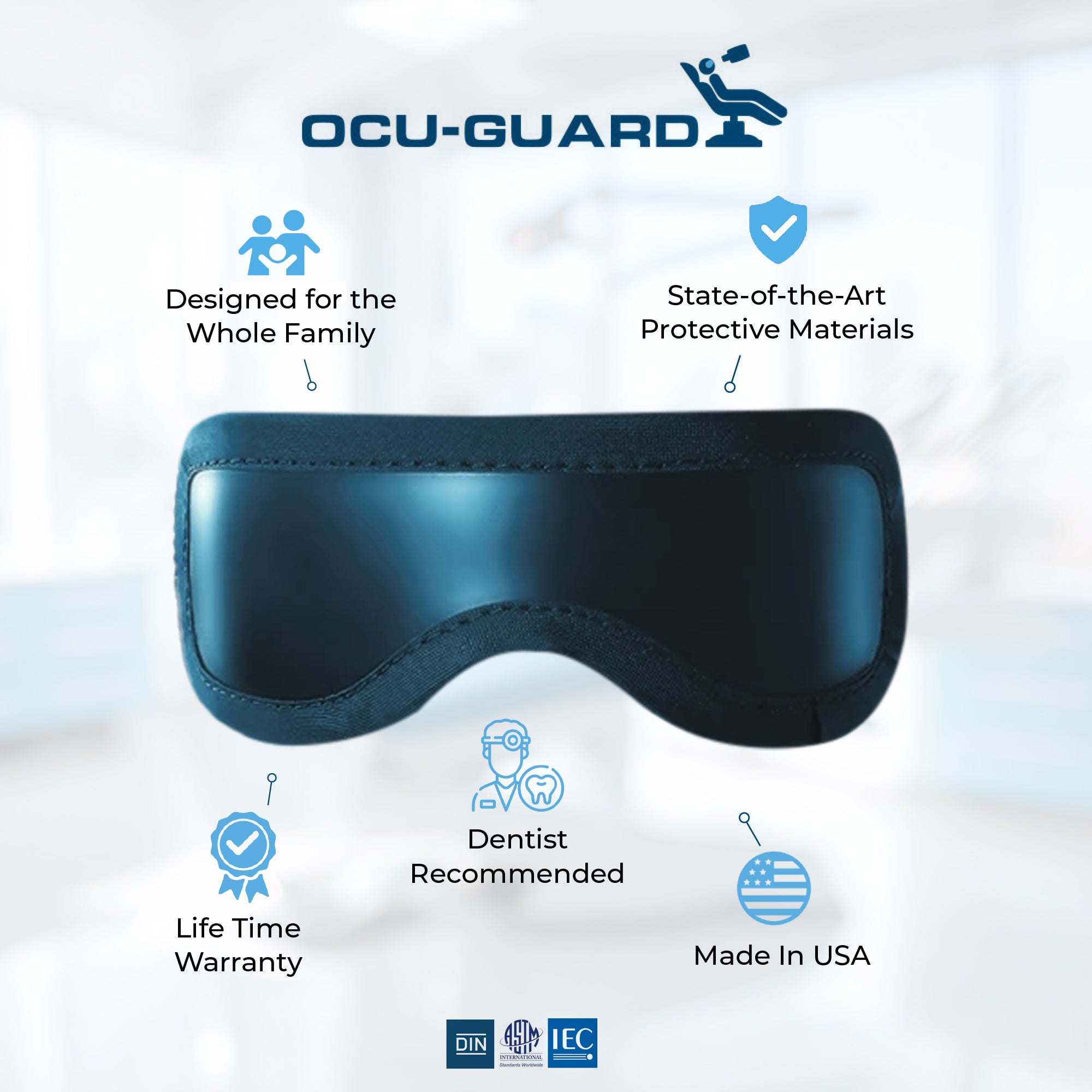 Eye Shields Come With a Lifetime Warranty for You and Your Family.
